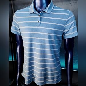 Nike Golf Polo Men’s Large Light Blue Dri-Fit Stripe